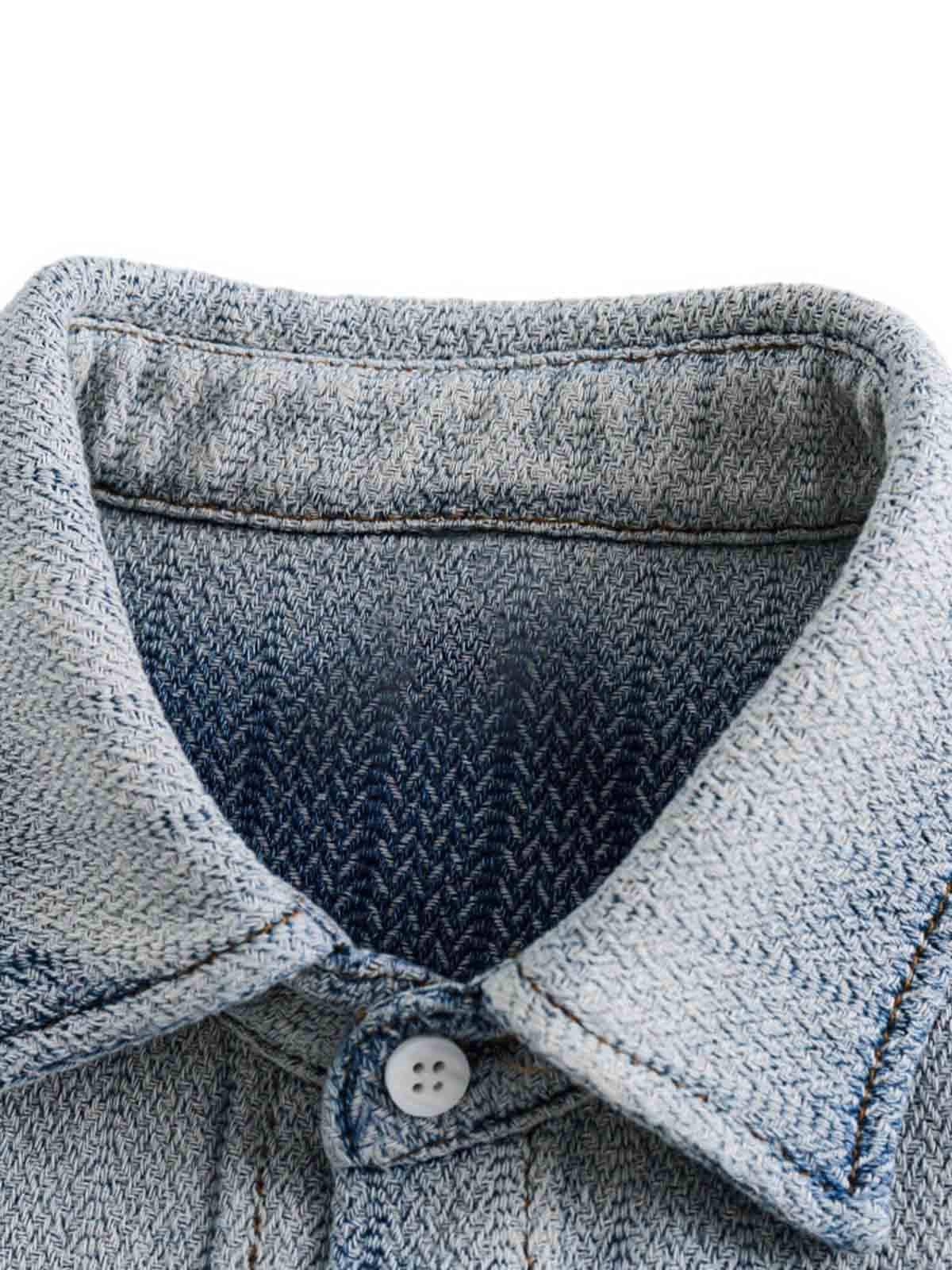 Concert Outfit Gradient Denim Short-Sleeve Shirt Concert Outfit Gradient Denim Short-Sleeve Shirt