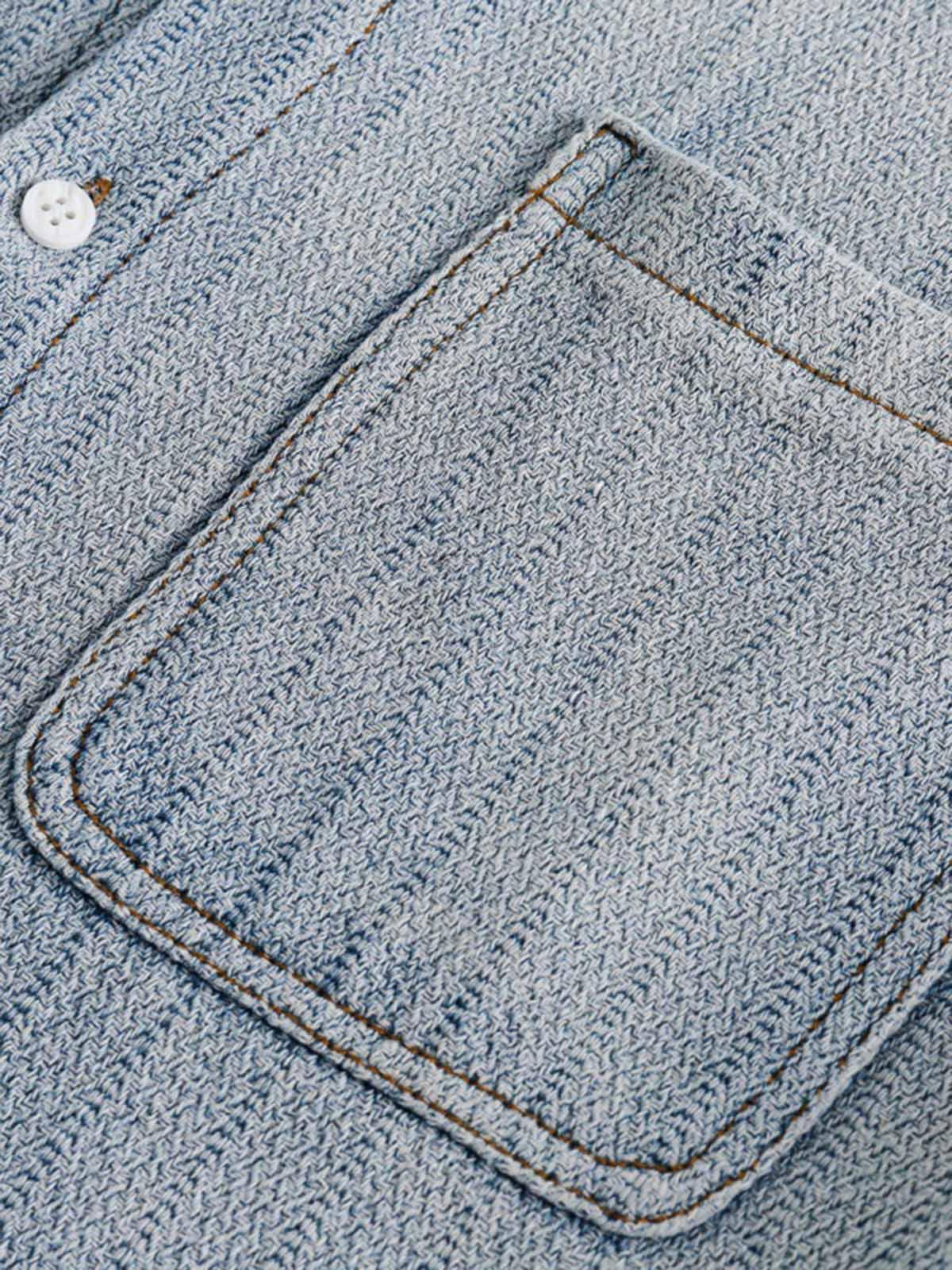 Concert Outfit Gradient Denim Short-Sleeve Shirt Concert Outfit Gradient Denim Short-Sleeve Shirt