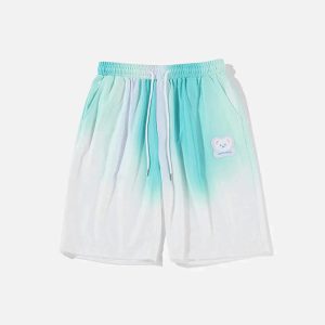 Concert Outfit Gradient Drawstring Shorts