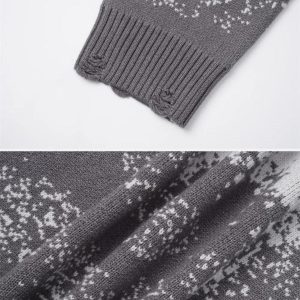 Concert Outfit Gradient Dyed Embroidered Sweater