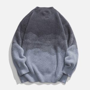 Concert Outfit Gradient Knit Sweater