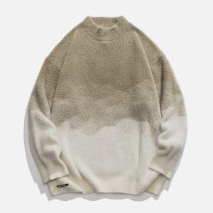 Concert Outfit Gradient Knit Sweater