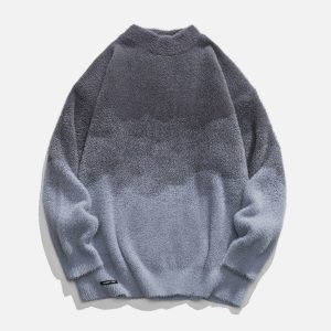 Concert Outfit Gradient Knit Sweater
