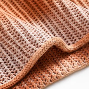 Concert Outfit Gradient Ombre Knit Crew Neck Sweater