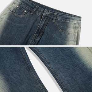 Concert Outfit Gradient Patchwork Jeans