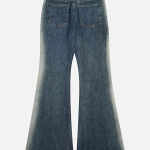 Concert Outfit Gradient Patchwork Jeans