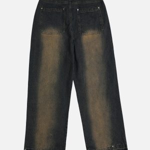 Concert Outfit Gradient Raw Edge Jeans