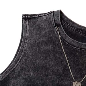 Concert Outfit Gradient Tie-Dye Raw Edge Vest