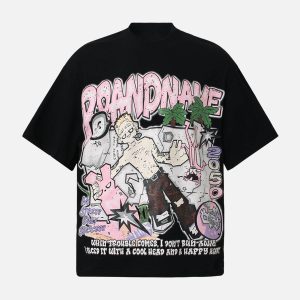 Concert Outfit Graffiti Art Graphic T-Shirt