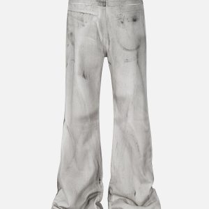 Concert Outfit Graffiti Deconstruction Jeans