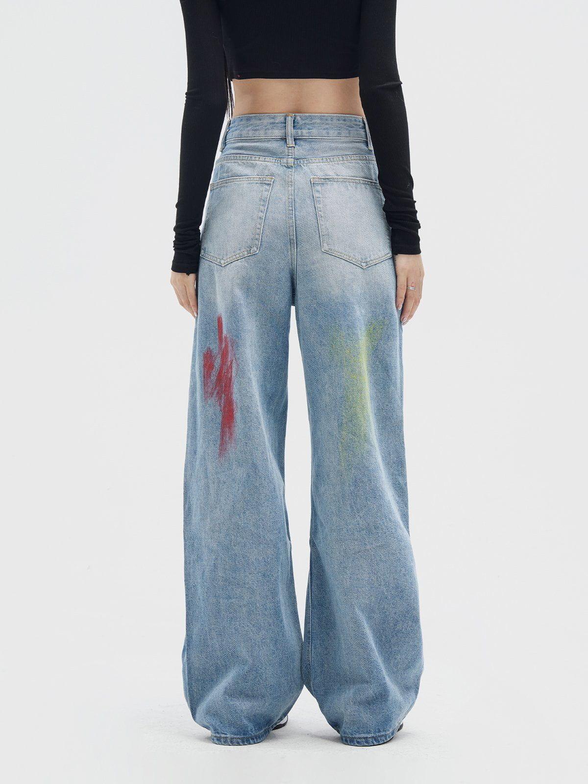 Concert Outfit Graffiti Distressed Jeans Concert Outfit Graffiti Distressed Jeans