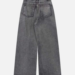 Concert Outfit Graffiti Distressed Washed Baggy Jeans