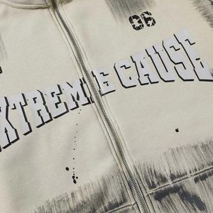 Concert Outfit Graffiti Dot Pattern Print Jacket