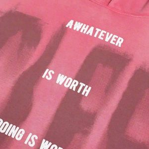 Concert Outfit Graffiti Letter Gradient Distressed Hip-Hop Hoodie