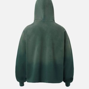 Concert Outfit Graffiti Letter Gradient Distressed Hip-Hop Hoodie