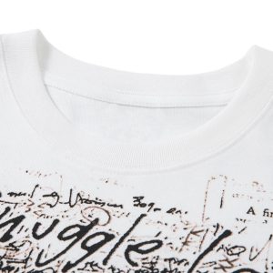 Concert Outfit Graffiti Letter Print Oversized T-Shirt