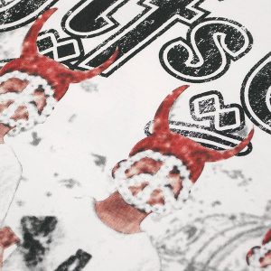 Concert Outfit Graffiti Letters Devil Design Graphic T-Shirt