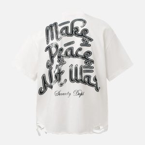 Concert Outfit Graffiti Letters Devil Design Graphic T-Shirt