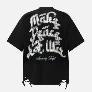 Concert Outfit Graffiti Letters Devil Design Graphic T-Shirt