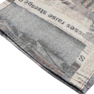 Concert Outfit Graffiti Newspaper Baggy Jeans