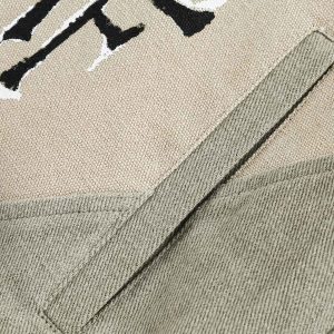 Concert Outfit Graffiti Patchwork Lapel Denim Jacket