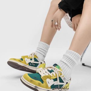 Concert Outfit Graffiti Skate Sports Casual Shoes