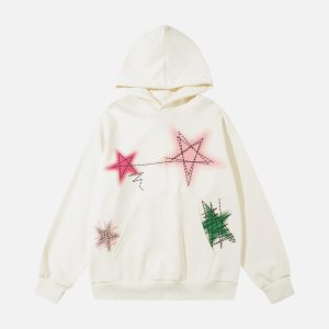 Concert Outfit Graffiti Star Hoodie