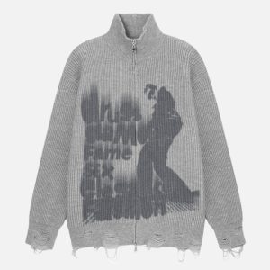 Concert Outfit Graffiti Vandalism Cardigan