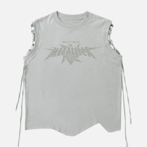 Concert Outfit Graphic Adjustable Straps Vest