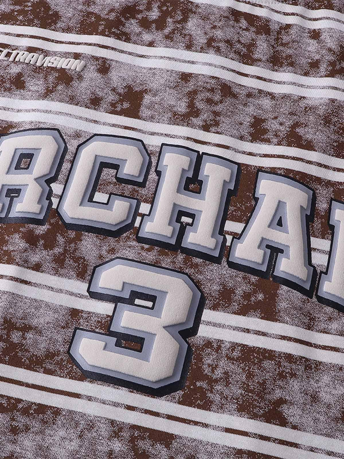 Concert Outfit Graphic Lettering Striped Oversized T-Shirt Concert Outfit Graphic Lettering Striped Oversized T-Shirt