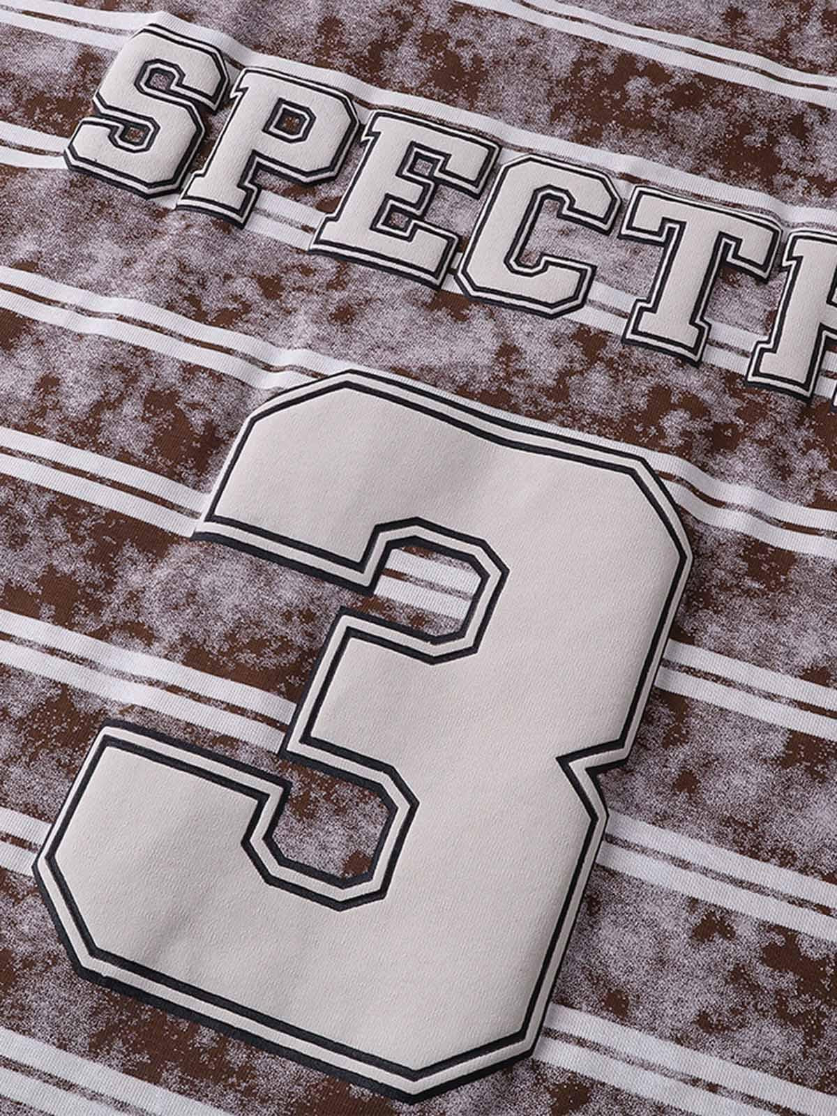 Concert Outfit Graphic Lettering Striped Oversized T-Shirt Concert Outfit Graphic Lettering Striped Oversized T-Shirt