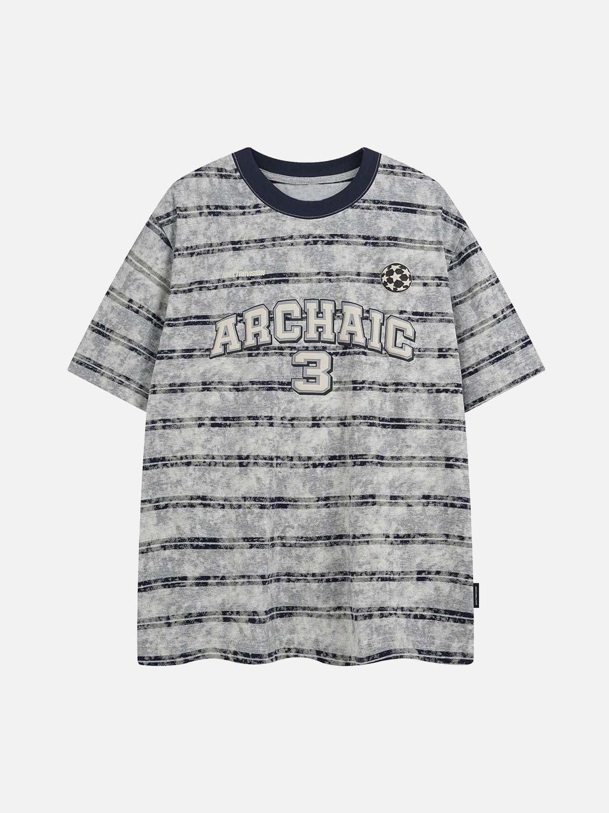 Concert Outfit Graphic Lettering Striped Oversized T-Shirt Concert Outfit Graphic Lettering Striped Oversized T-Shirt