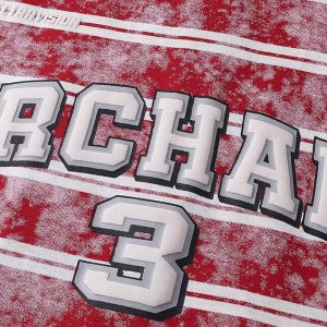 Concert Outfit Graphic Lettering Striped Oversized T-Shirt