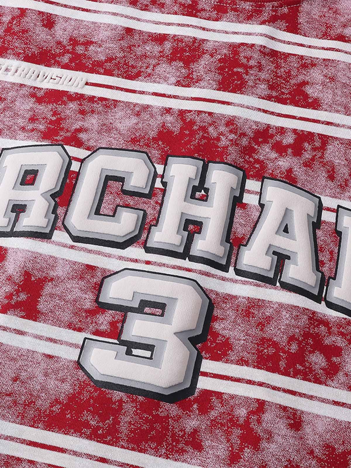 Concert Outfit Graphic Lettering Striped Oversized T-Shirt Concert Outfit Graphic Lettering Striped Oversized T-Shirt