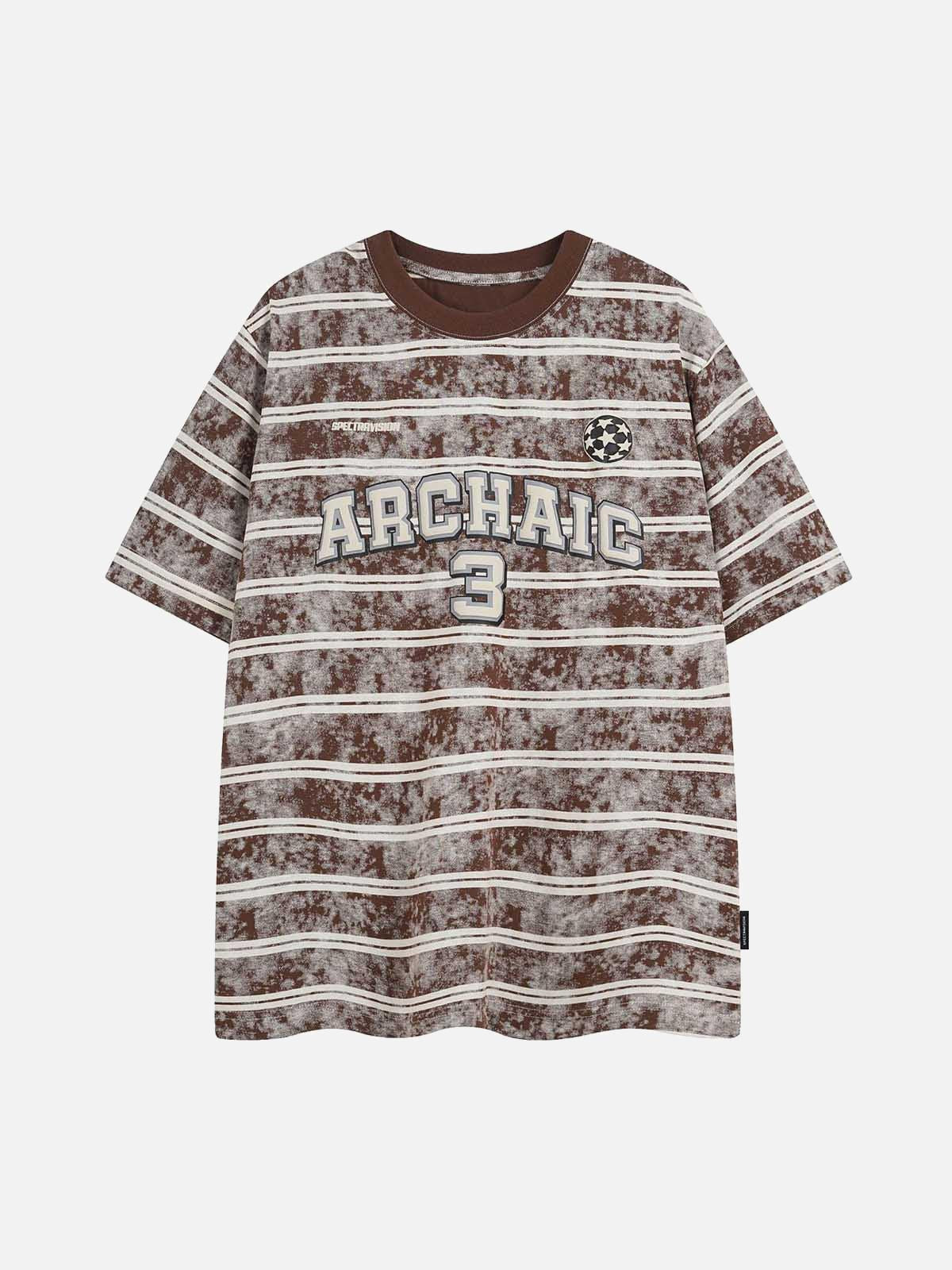 Concert Outfit Graphic Lettering Striped Oversized T-Shirt Concert Outfit Graphic Lettering Striped Oversized T-Shirt