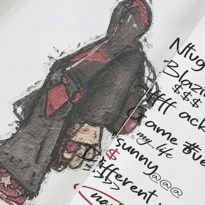 Concert Outfit Graphic Portrait Print Long-Sleeve Shirt