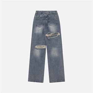 Concert Outfit Hamburger French Fries Ripped Jeans