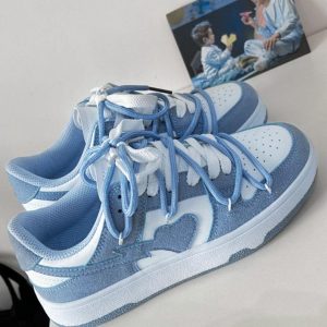 Concert Outfit Haze Blue Love Breathable Board Shoes
