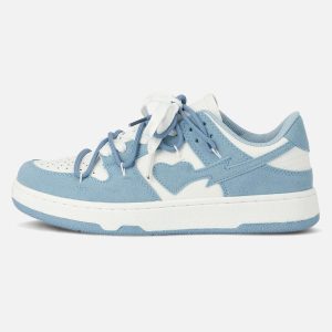 Concert Outfit Haze Blue Love Breathable Board Shoes