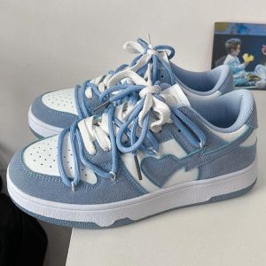Concert Outfit Haze Blue Love Breathable Board Shoes