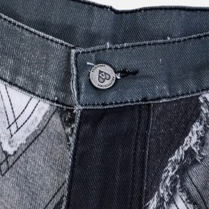 Concert Outfit Heart Patchwork Jorts