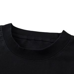 Concert Outfit Heavy Cotton Washed Cross Shield Print T-Shirt