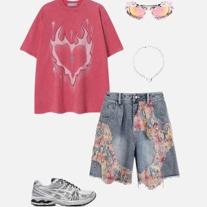 Concert Outfit Heavy Craftsmanship Lace Jorts