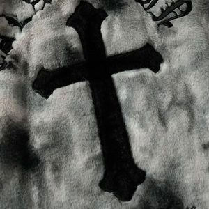 Concert Outfit Heavy-Duty Faux Lambswool Tie-Dye Urban Jacket