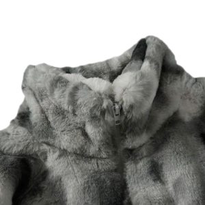 Concert Outfit Heavy-Duty Faux Lambswool Tie-Dye Urban Jacket