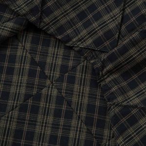 Concert Outfit Heavy Plaid Pleated Striped Faux Two-Piece Polo Shirt