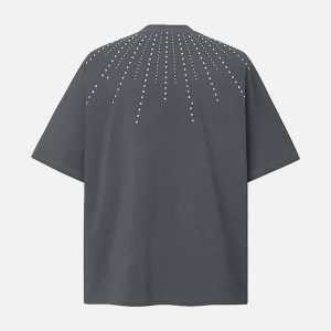 Concert Outfit Heavy Rhinestone Short-Sleeve T-Shirt