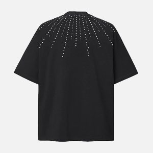 Concert Outfit Heavy Rhinestone Short-Sleeve T-Shirt