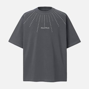 Concert Outfit Heavy Rhinestone Short-Sleeve T-Shirt