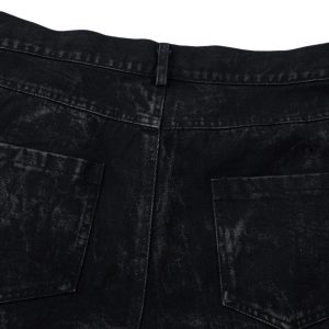 Concert Outfit Heavy Washed Distressed Pleated Baggy Jeans